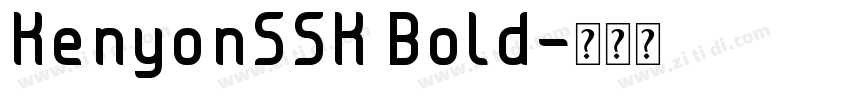 KenyonSSK Bold字体转换
